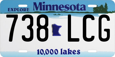 MN license plate 738LCG