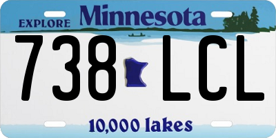 MN license plate 738LCL