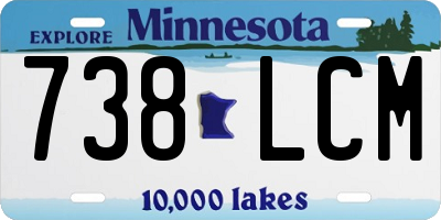 MN license plate 738LCM