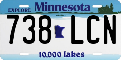 MN license plate 738LCN