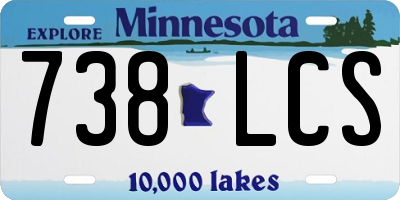 MN license plate 738LCS
