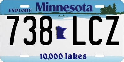 MN license plate 738LCZ