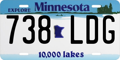 MN license plate 738LDG