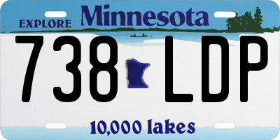 MN license plate 738LDP