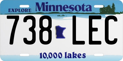 MN license plate 738LEC