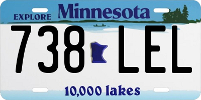 MN license plate 738LEL