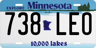 MN license plate 738LEO