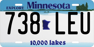 MN license plate 738LEU