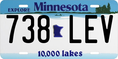 MN license plate 738LEV