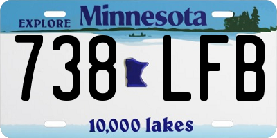 MN license plate 738LFB