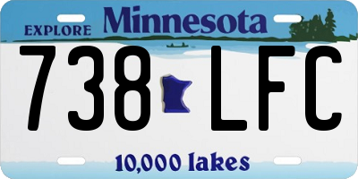 MN license plate 738LFC