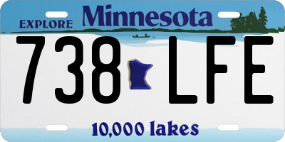 MN license plate 738LFE