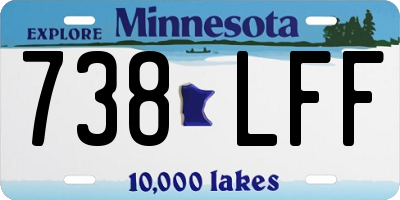 MN license plate 738LFF