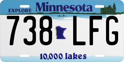 MN license plate 738LFG