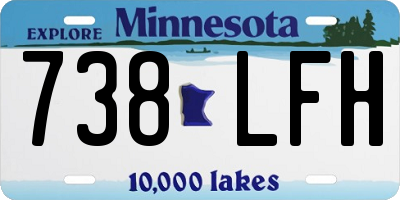 MN license plate 738LFH