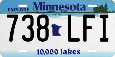 MN license plate 738LFI
