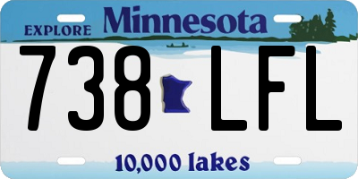 MN license plate 738LFL