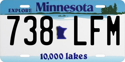 MN license plate 738LFM