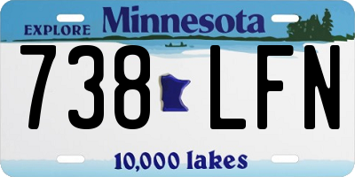 MN license plate 738LFN