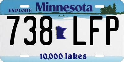 MN license plate 738LFP