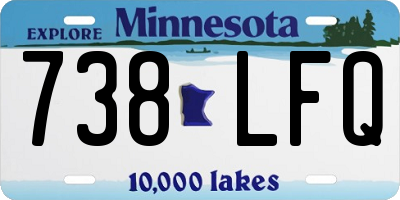 MN license plate 738LFQ