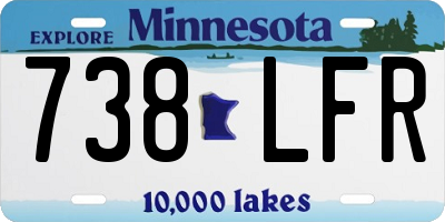 MN license plate 738LFR