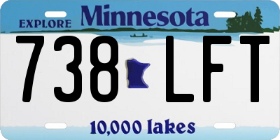 MN license plate 738LFT