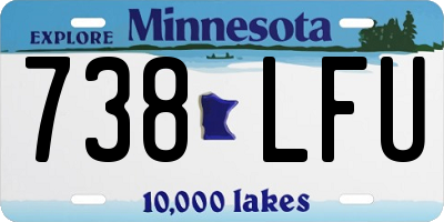 MN license plate 738LFU