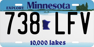 MN license plate 738LFV