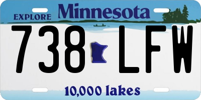 MN license plate 738LFW