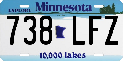 MN license plate 738LFZ