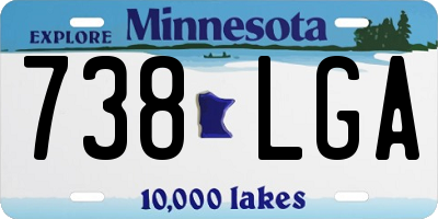 MN license plate 738LGA