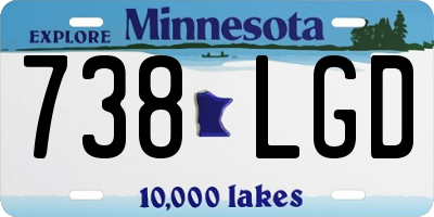 MN license plate 738LGD
