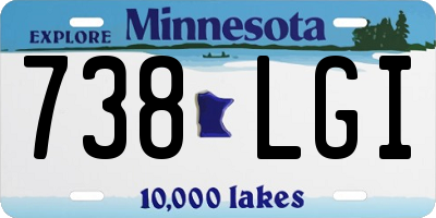 MN license plate 738LGI
