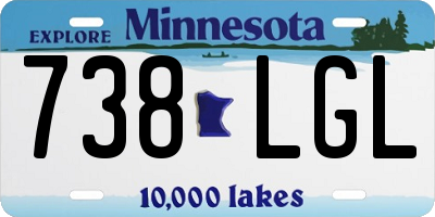 MN license plate 738LGL