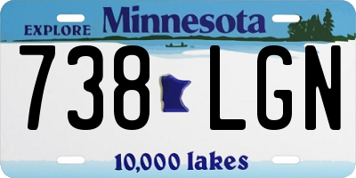 MN license plate 738LGN