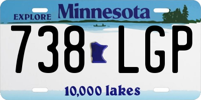 MN license plate 738LGP