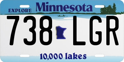 MN license plate 738LGR