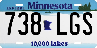 MN license plate 738LGS