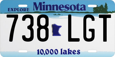 MN license plate 738LGT