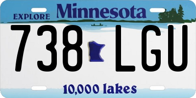 MN license plate 738LGU