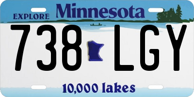 MN license plate 738LGY