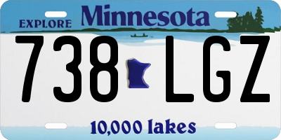 MN license plate 738LGZ