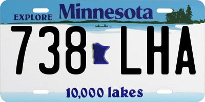 MN license plate 738LHA