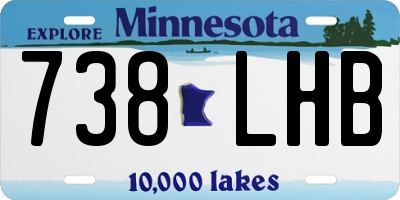 MN license plate 738LHB