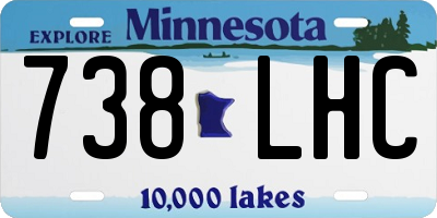 MN license plate 738LHC
