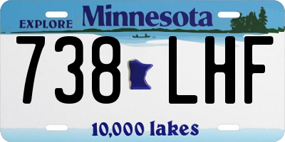 MN license plate 738LHF