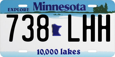 MN license plate 738LHH
