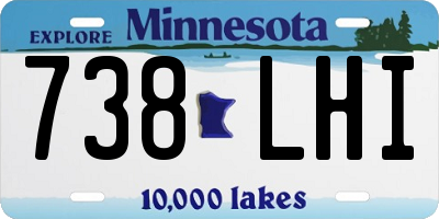 MN license plate 738LHI