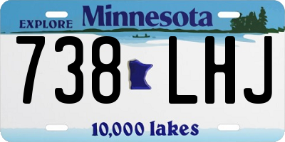 MN license plate 738LHJ